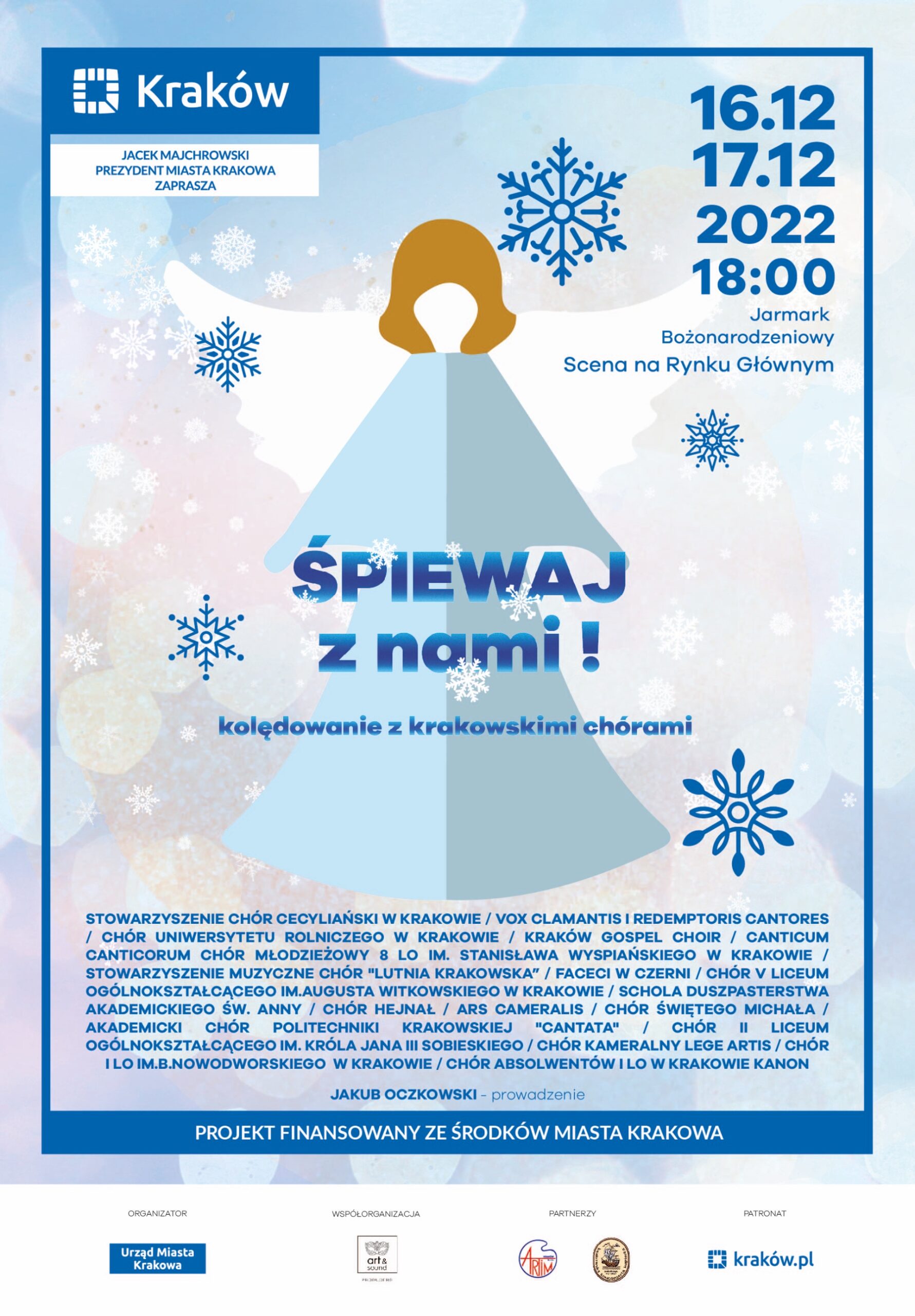 Chór „Cantata” będzie kolędować na Rynku Głównym w Krakowie
