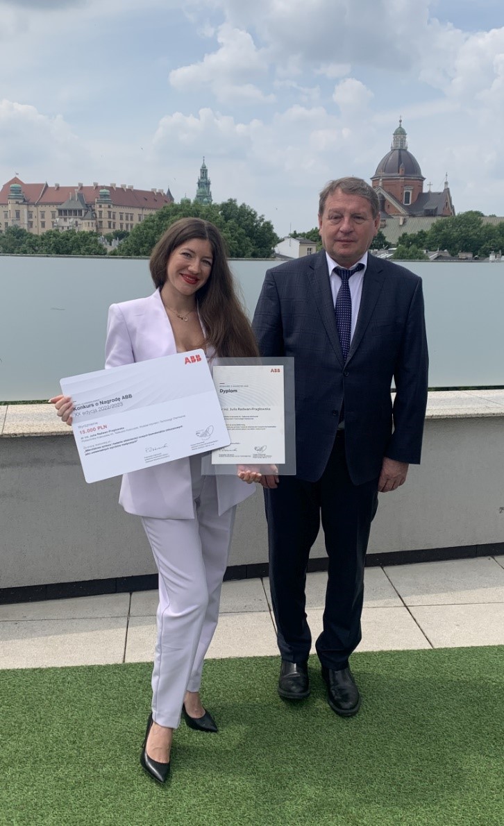 Nagroda ABB dla dr inż. Julii Radwan-Pragłowskiej