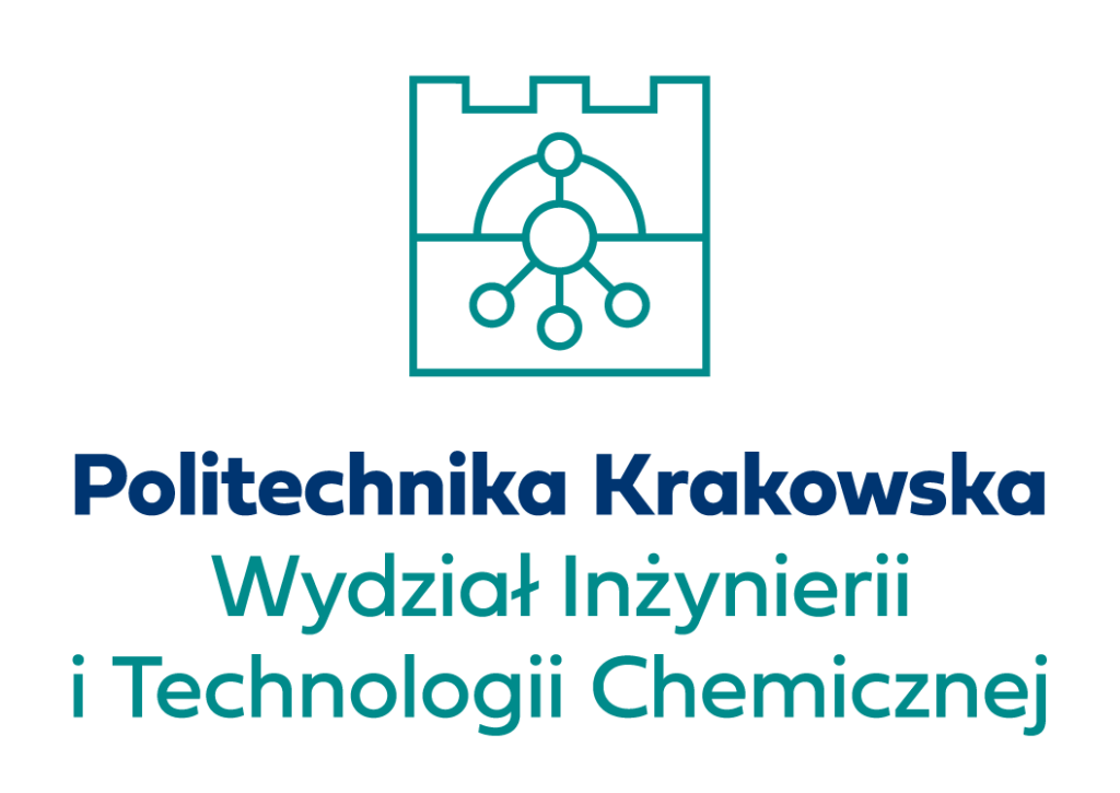 symetryczne logo Wydziału Inżynierii i Technologii Chemicznej do stosowania samodzielnie lub z sygnetem Politechniki Krakowskiej