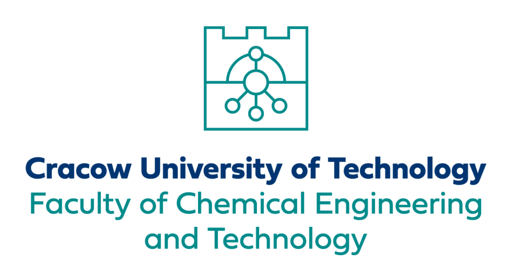 symetryczne logo Wydziału Inżynierii i Technologii Chemicznej do stosowania samodzielnie lub z sygnetem Politechniki Krakowskiej