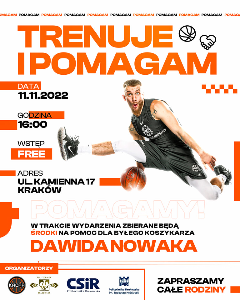 „Trenuję i pomagam” – koszykarskie show i otwarty trening w szczytnym celu już 11 listopada na PK