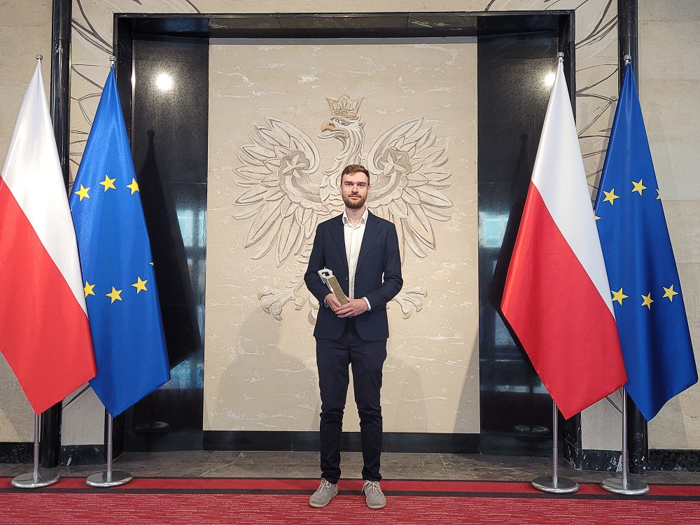 Dr inż. arch. Grzegorz Schnotale z Nagrodą Ministra Rozwoju i Technologii