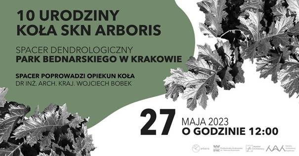 Politechnika Krakowska i SKN Arboris zapraszają na spacer dendrologiczny